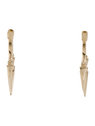 Earrings 14K Diamond Spike Fringe Huggie Earrings