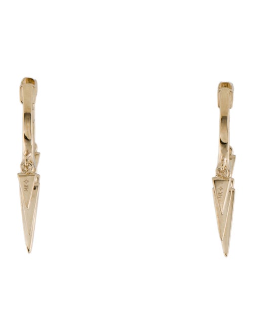 Earrings 14K Diamond Spike Fringe Huggie Earrings