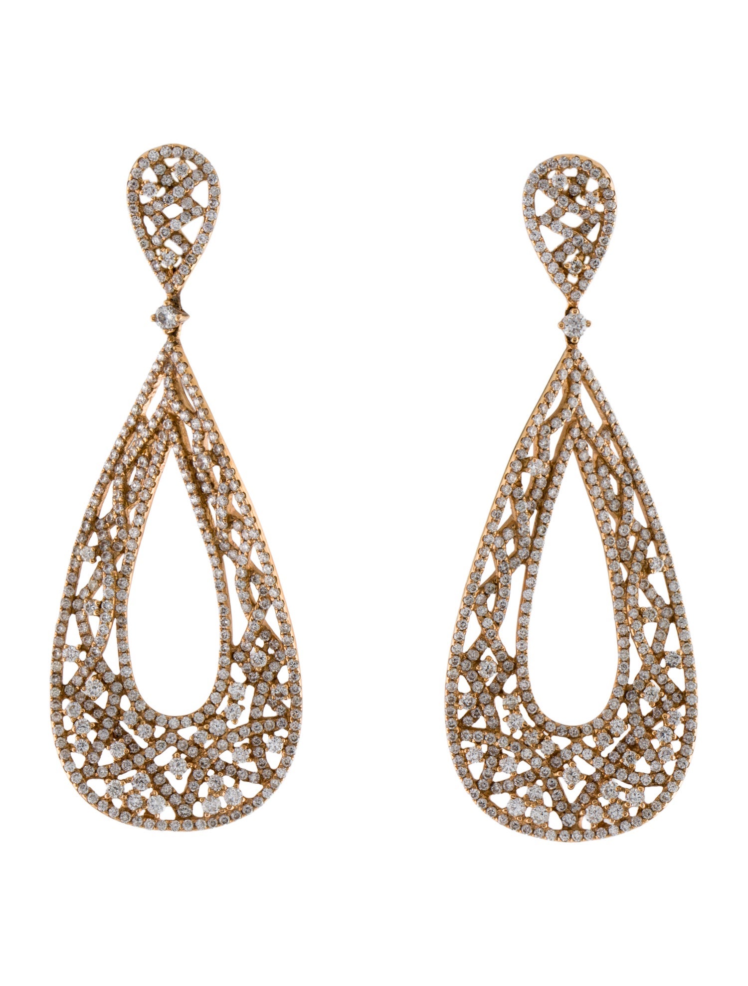 Earrings 18K 4.67ctw Diamond Drop Earclip Earrings