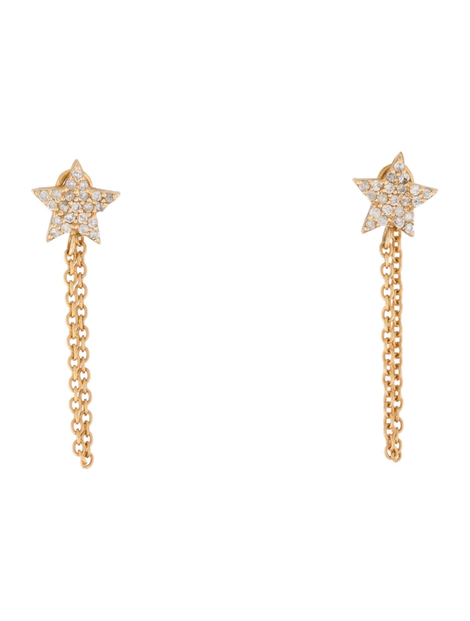 Earrings 14K Diamond Drop Earrings