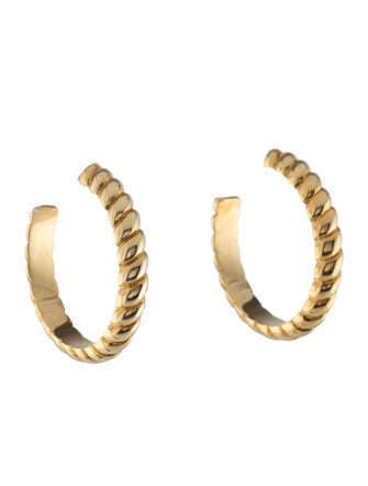 Earrings 18K Twist Hoop Earrings