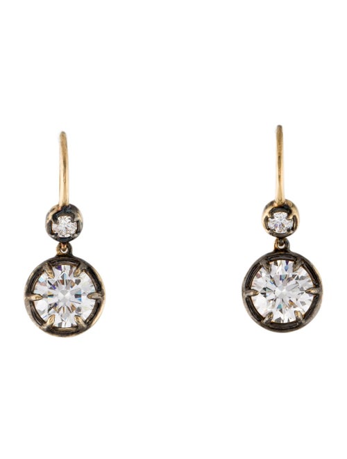 Earrings 14K Enamel 3.01ctw Lab-Grown Diamond Drop Earrings