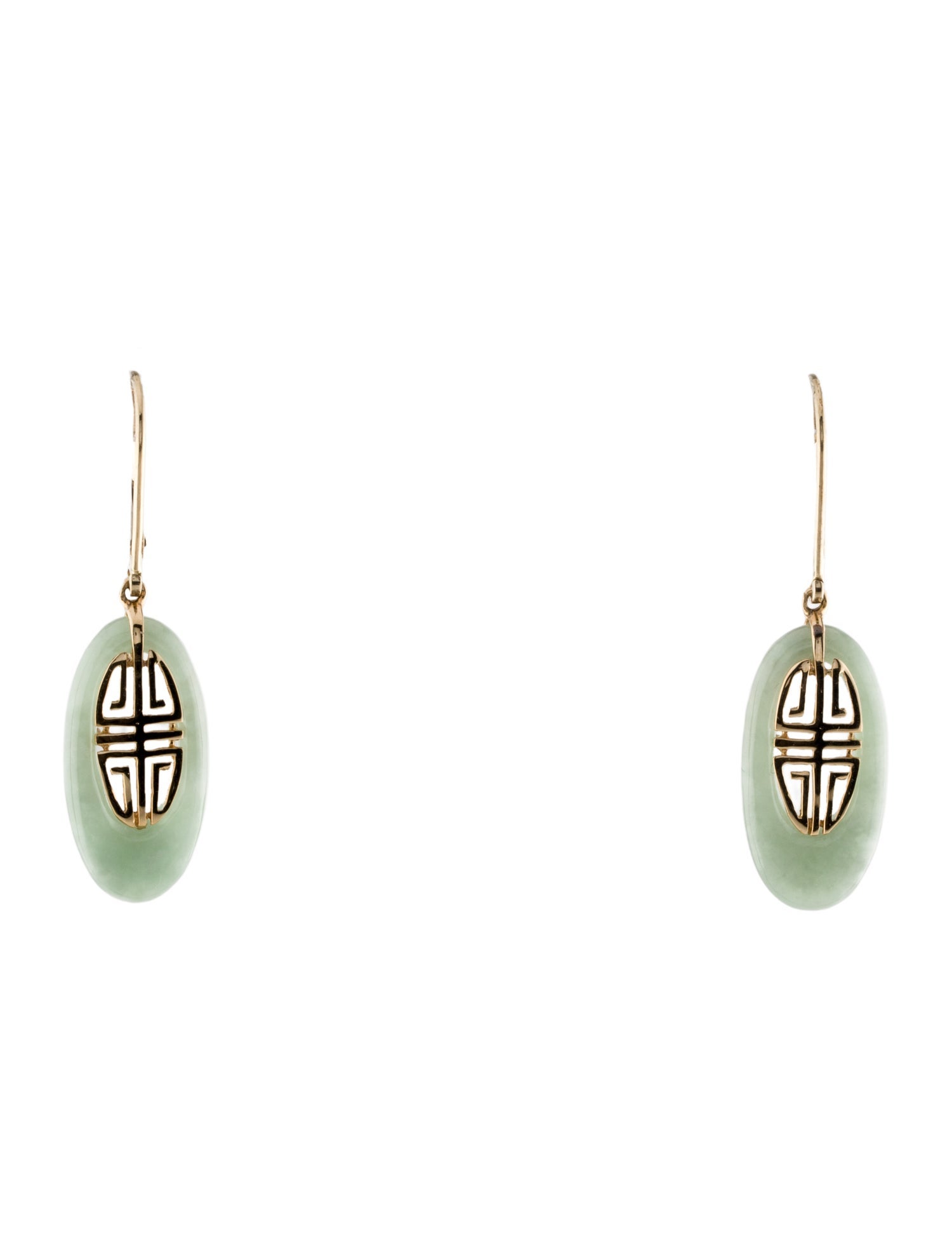 Earrings 14K Jadeite Drop Earrings