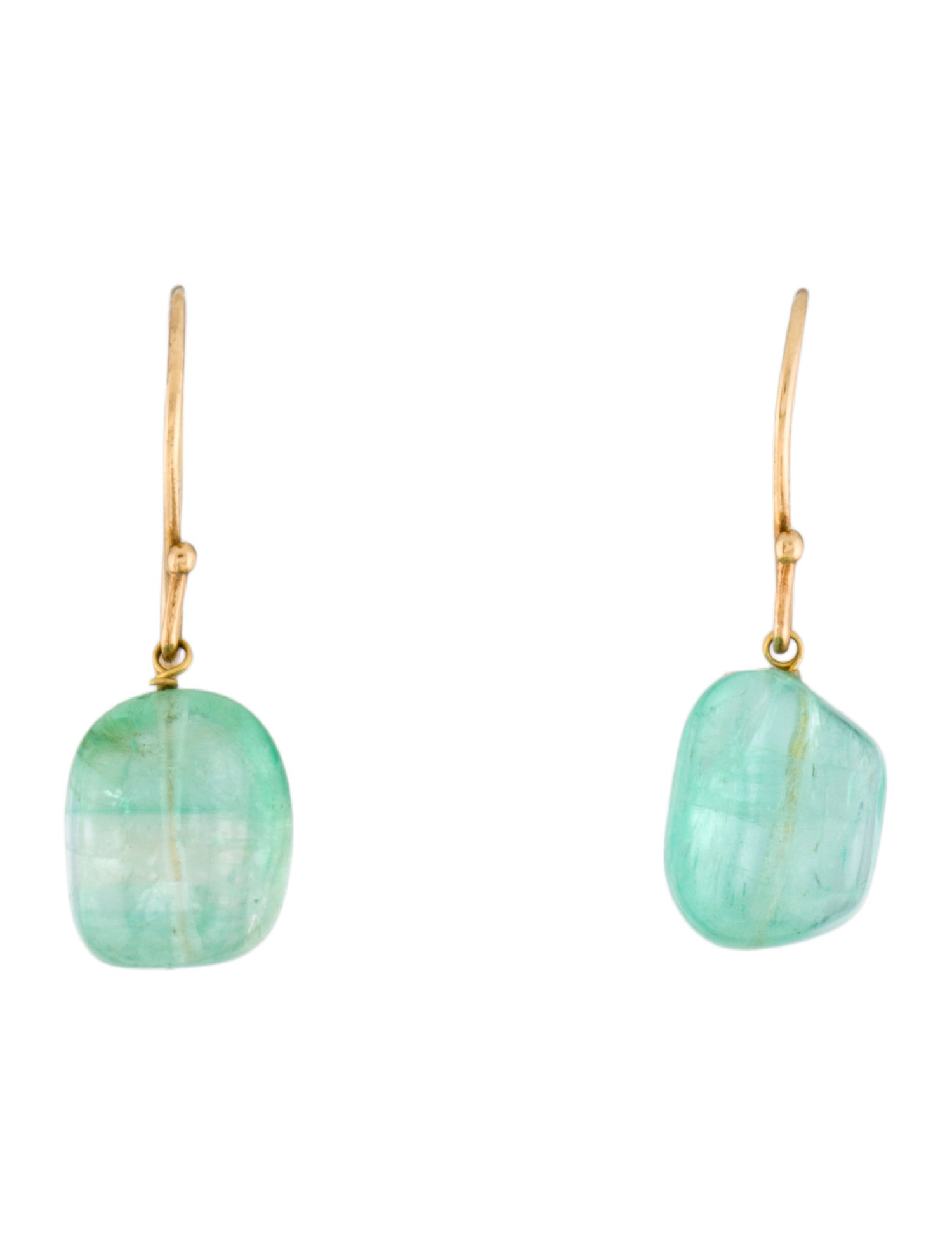 Earrings 18K Emerald Drop Earrings