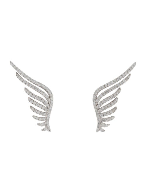 Earrings 14K Diamond Wing Earrings