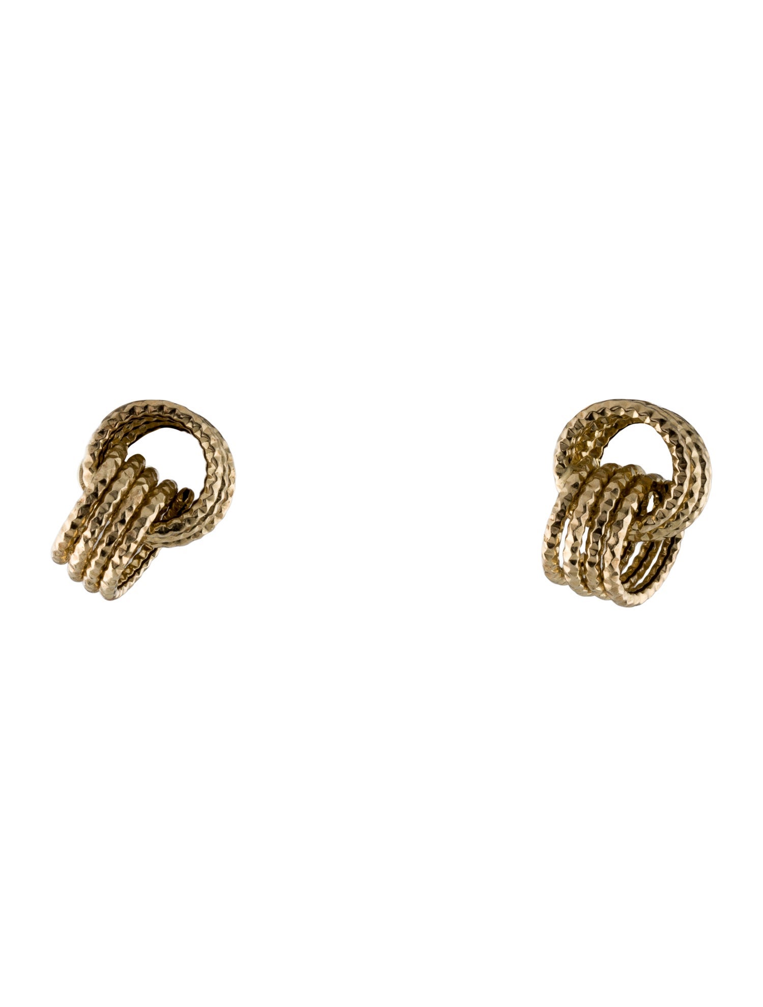 Earrings 14K Textured Knot Stud Earrings