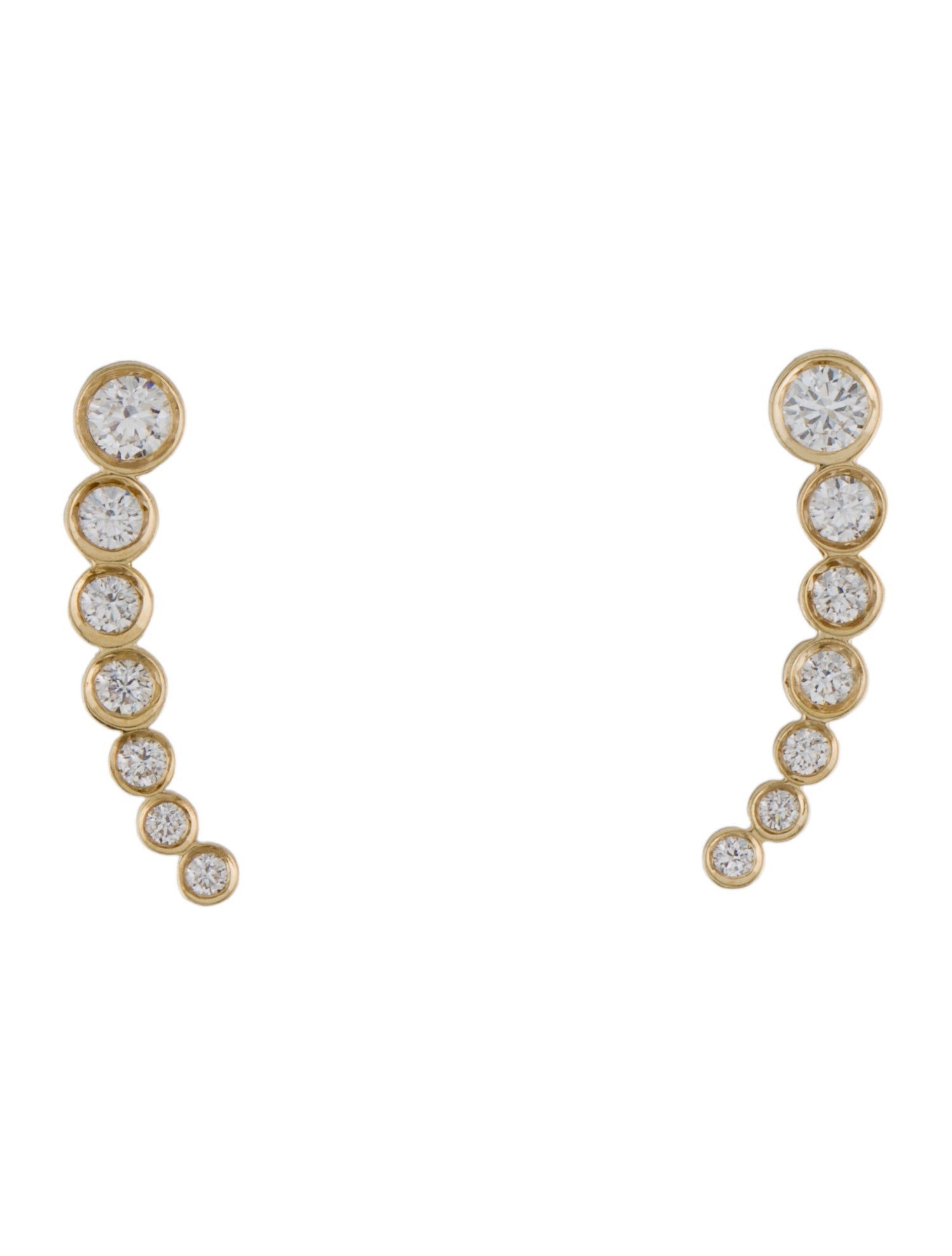 Earrings 14K Diamond Ear Climbers