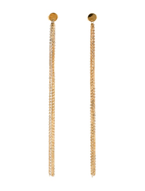 Earrings 14K Disc Tassel Drop Earrings