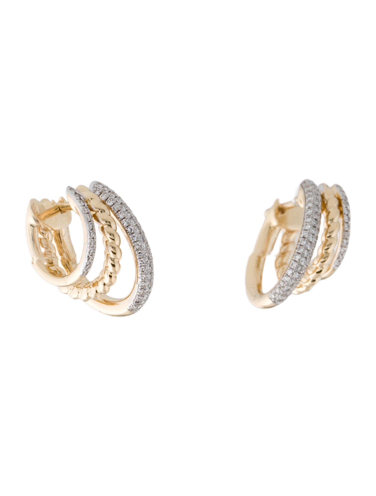 Earrings 14K Diamond Huggie