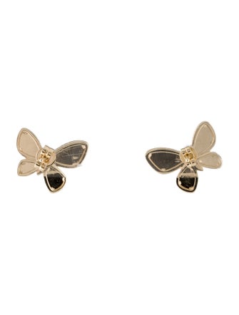 Earrings 14K Diamond Butterfly Stud Earrings