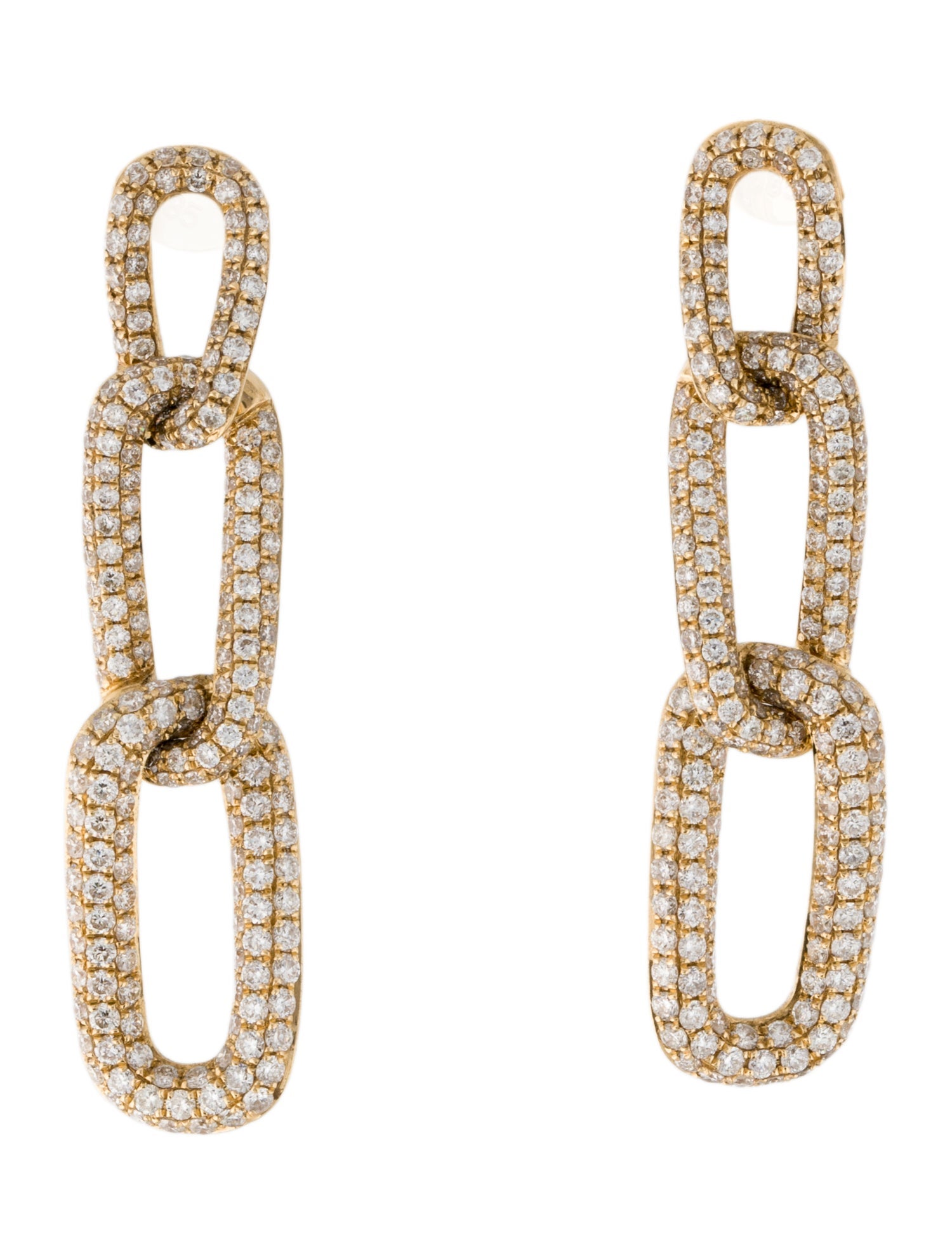 Earrings 14K 3.49ctw Diamond Link Drop
