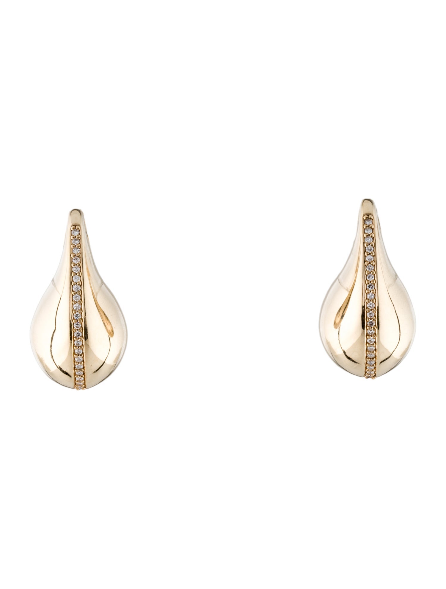 Earrings 14K Diamond Teardrop Stud Earrings