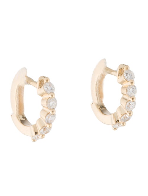 Earrings 14K Diamond Huggie Earrings