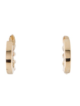 Earrings 14K Diamond Huggie Earrings