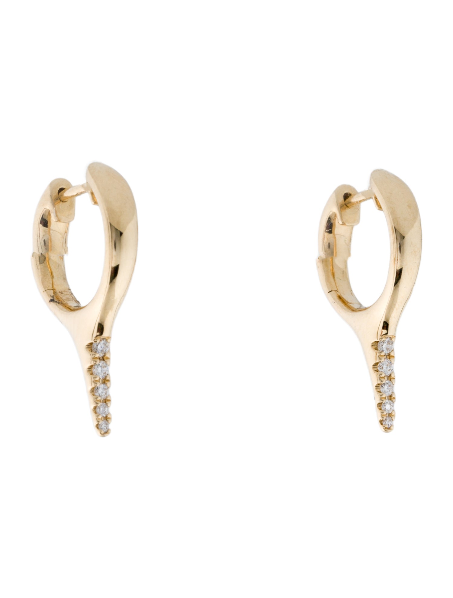 Earrings 14K Diamond Hoop Earrings