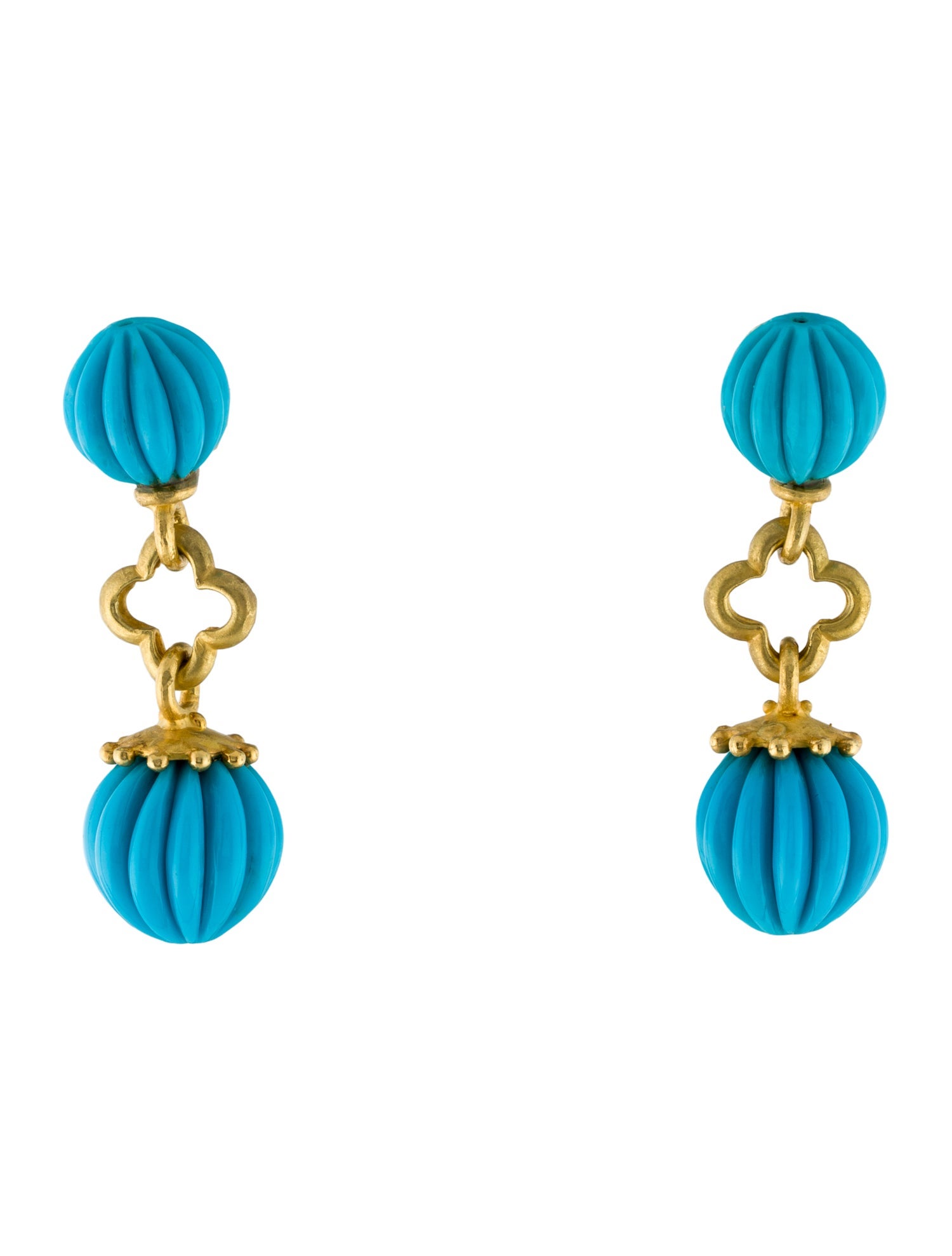 Earrings Nerso 18K Turquoise Drop