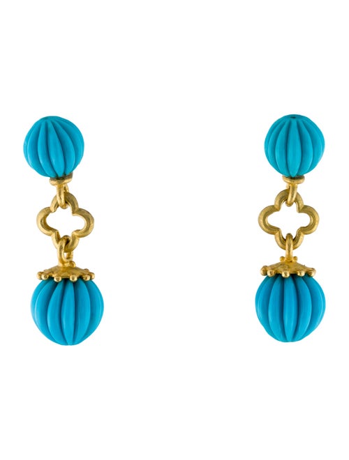 Earrings Nerso 18K Turquoise Drop Earrings