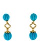 Earrings Nerso 18K Turquoise Drop Earrings