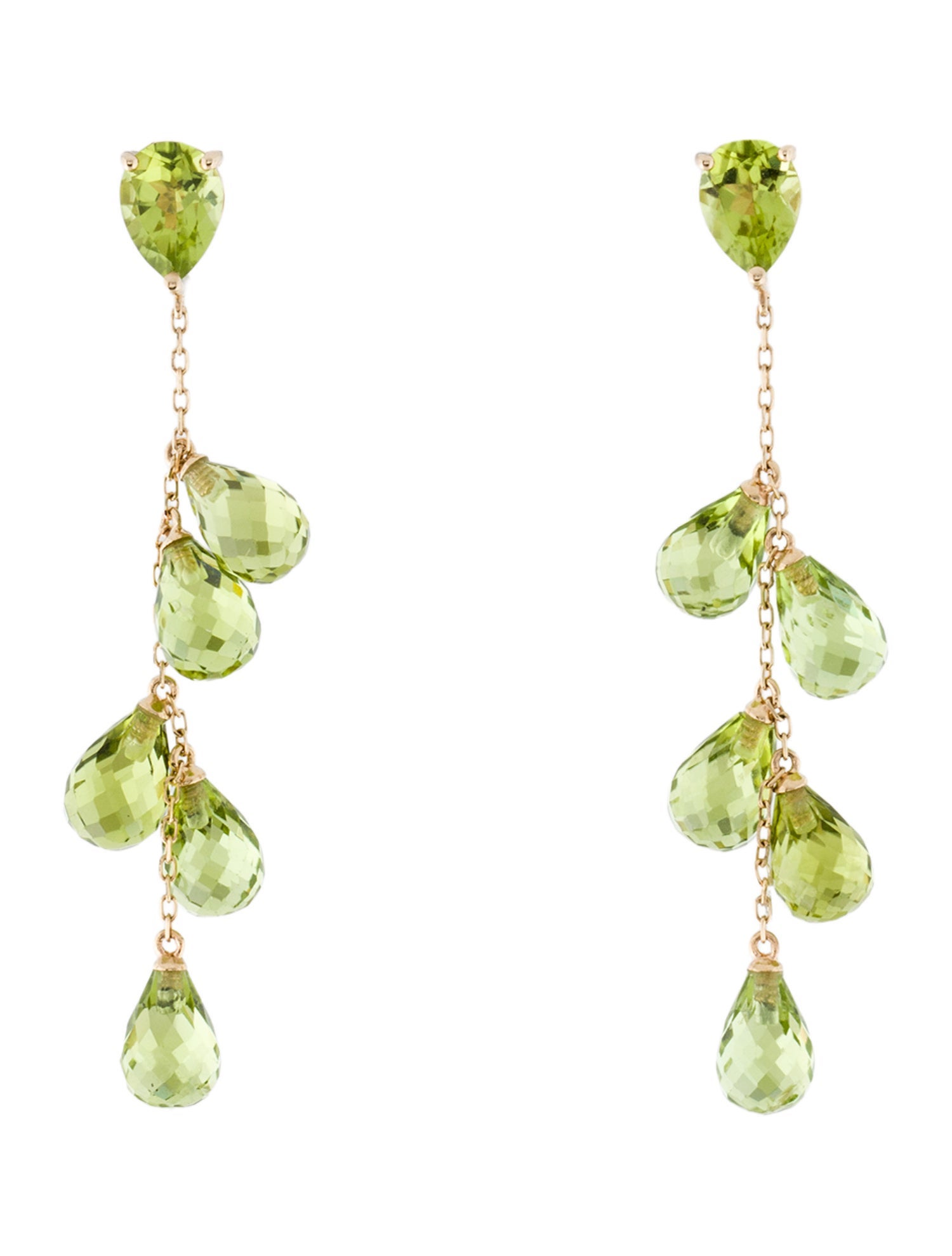 Earrings 14K Peridot Drop Earrings