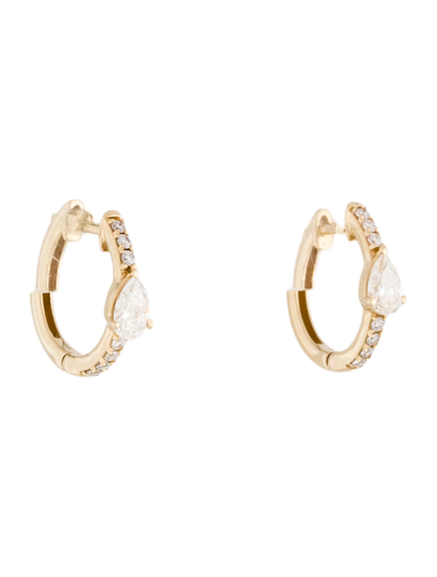 Earrings 14K Diamond Hoop Earrings