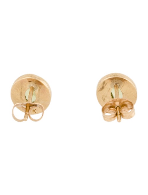 Tara Hirshberg 14K Peridot & Enamel Stud Earrings
