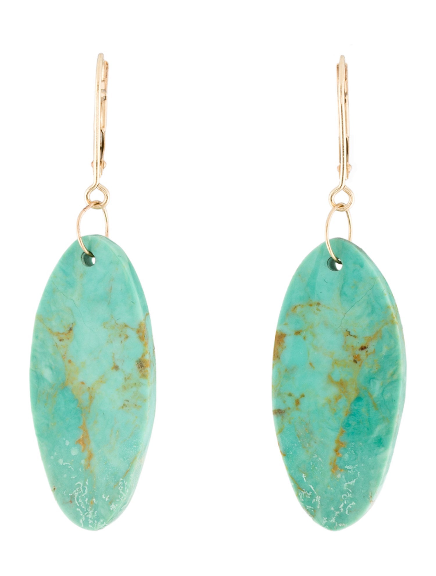 Earrings 14K Turquoise Drop Earrings