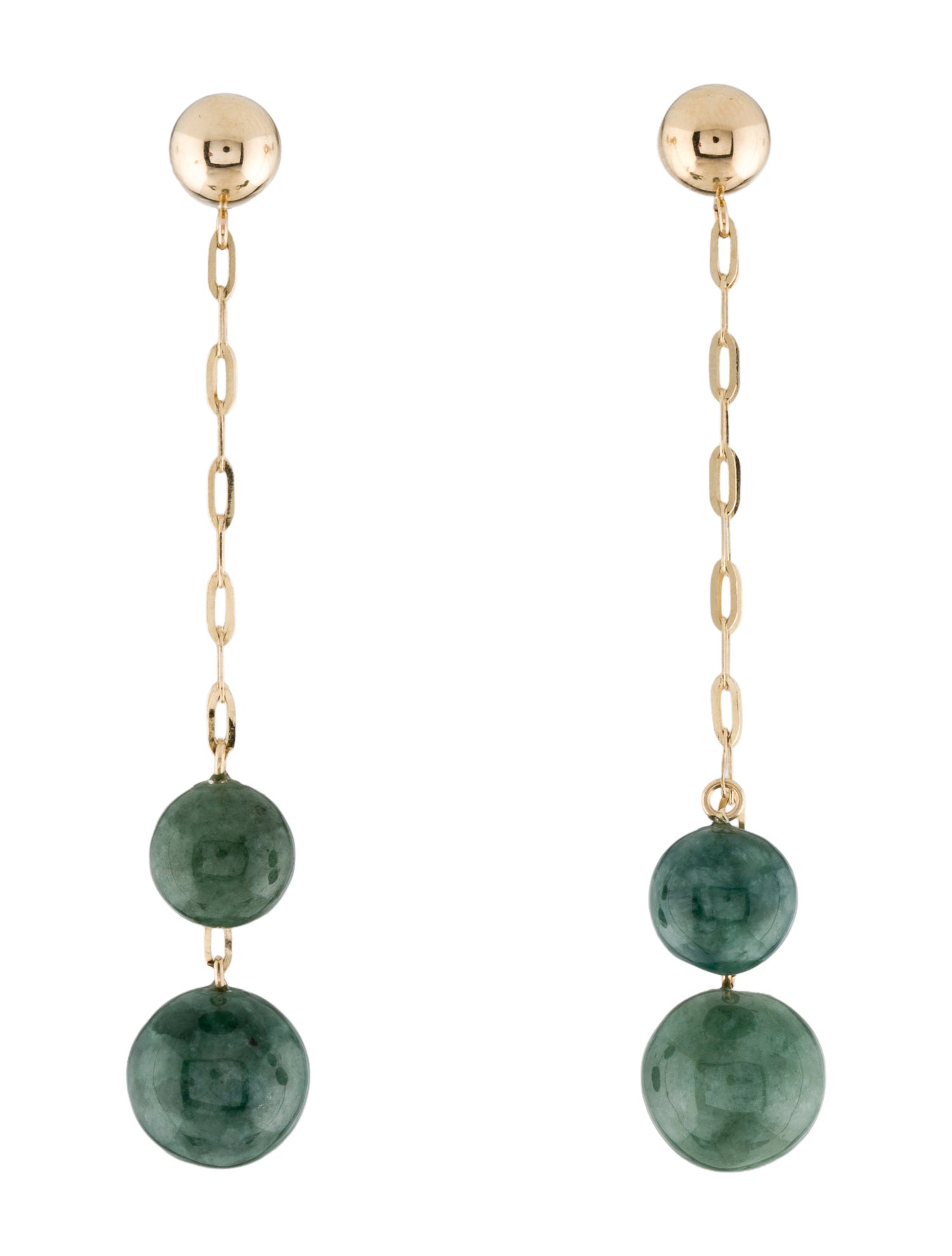 Earrings 14K Jadeite Drop Earrings