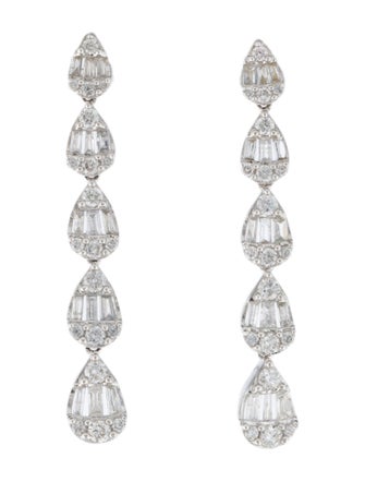 Earrings 14K Diamond Drop Earrings