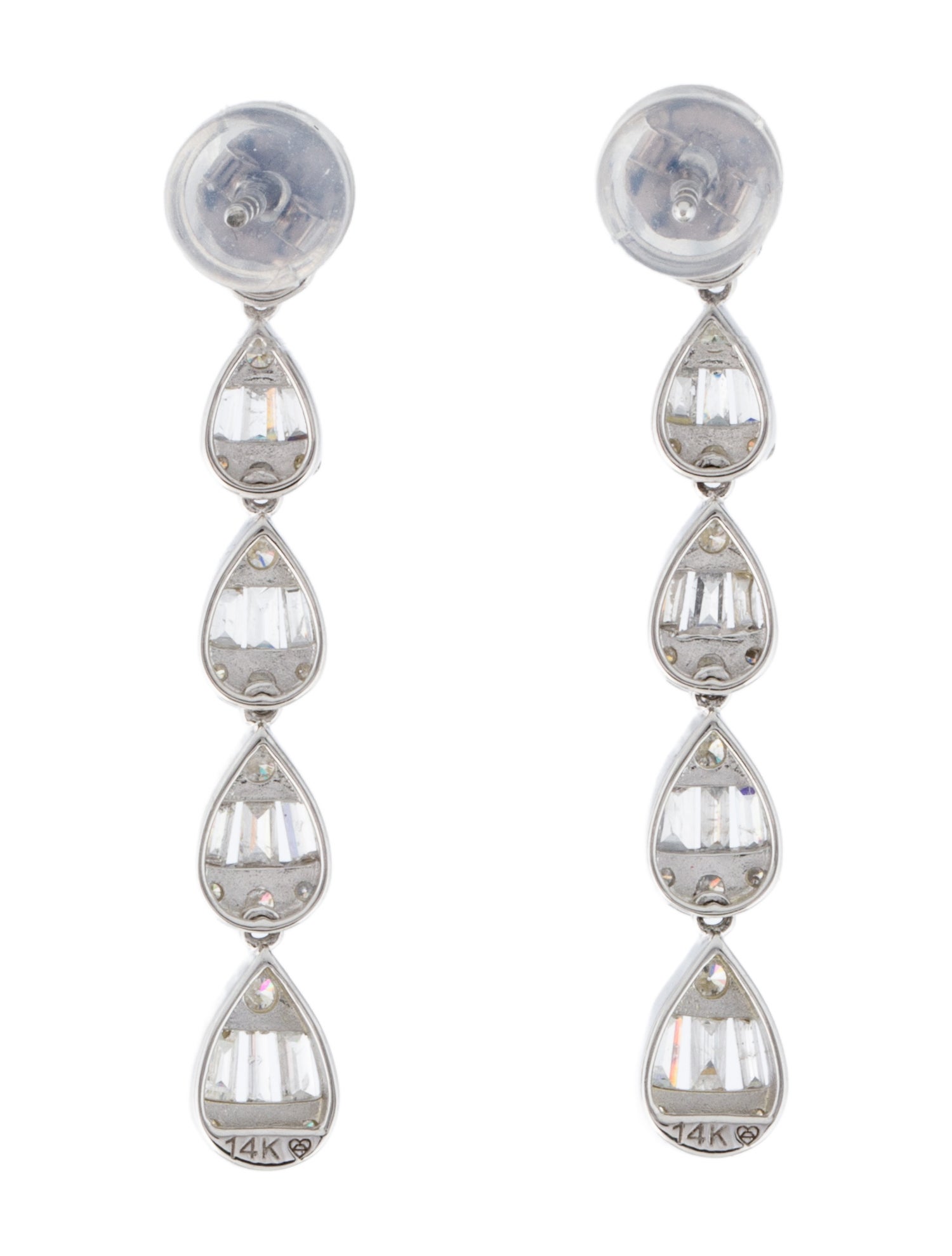 Earrings 14K Diamond Drop Earrings