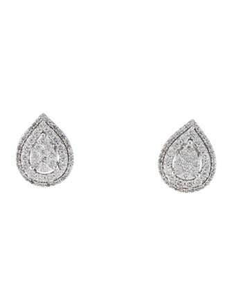 Earrings 14K Diamond Teardrop Stud Earrings