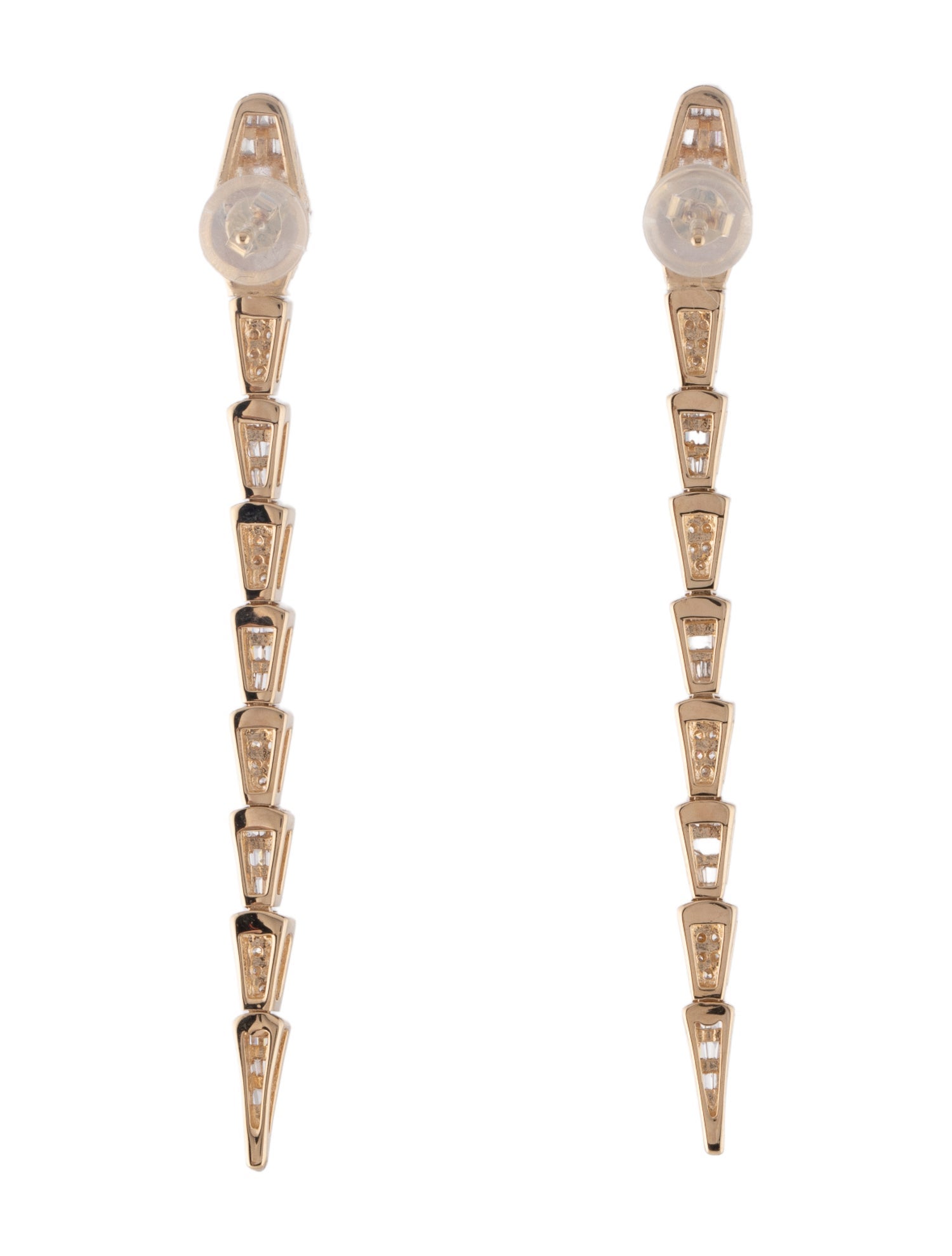 Earrings 14K Diamond Serpent Drop Earrings