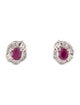 Earrings 14K 1.62ctw Ruby & Diamond Stud Earrings