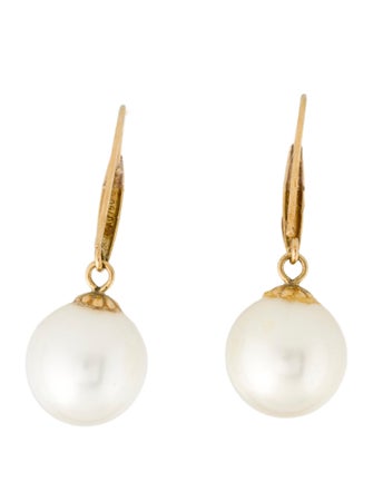 Earrings 18K Pearl Drop Earrings