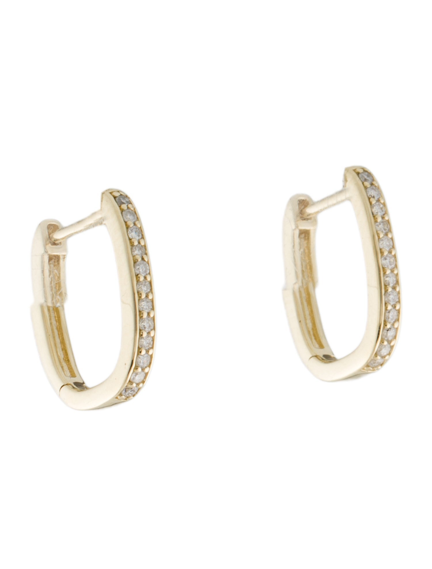 Earrings 14K Diamond Huggie Earrings