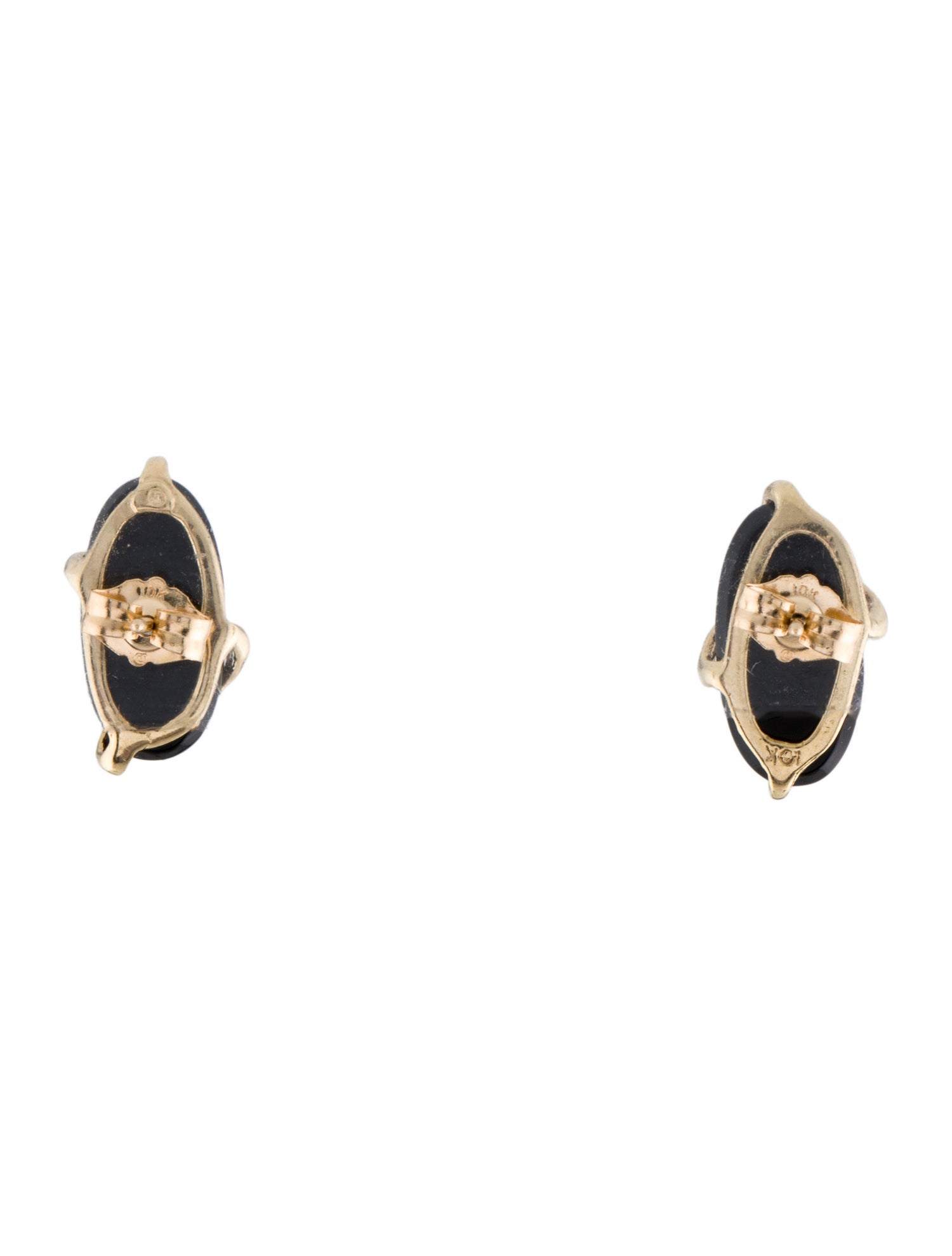 Earrings 10K Onyx & Diamond Stud Earrings