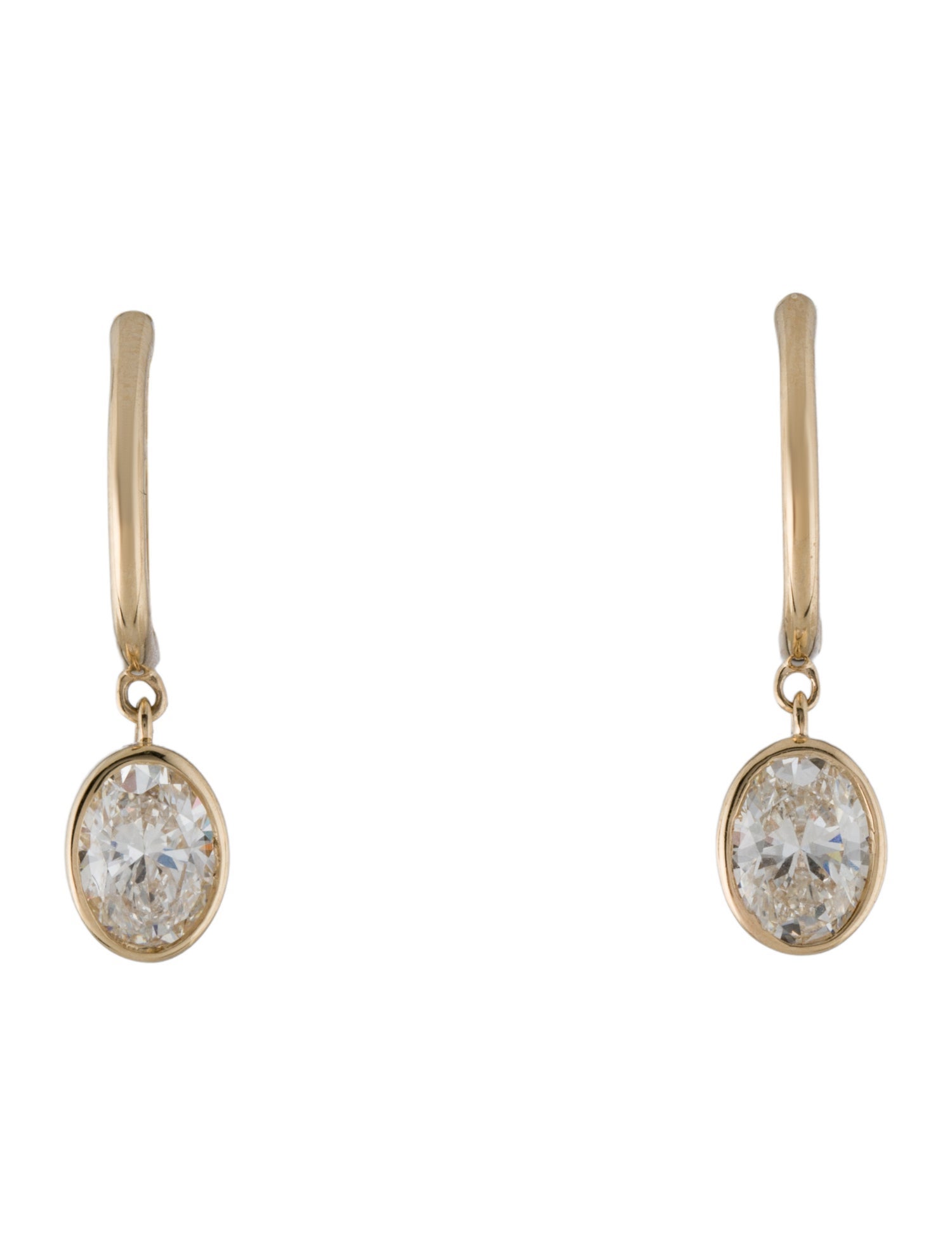 Earrings 14K 1.50ctw Lav-Grown Diamond Hoop Drop