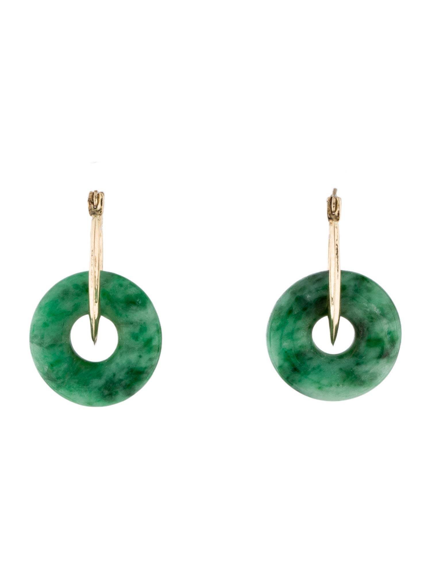 Earrings 14K Jadeite Drop