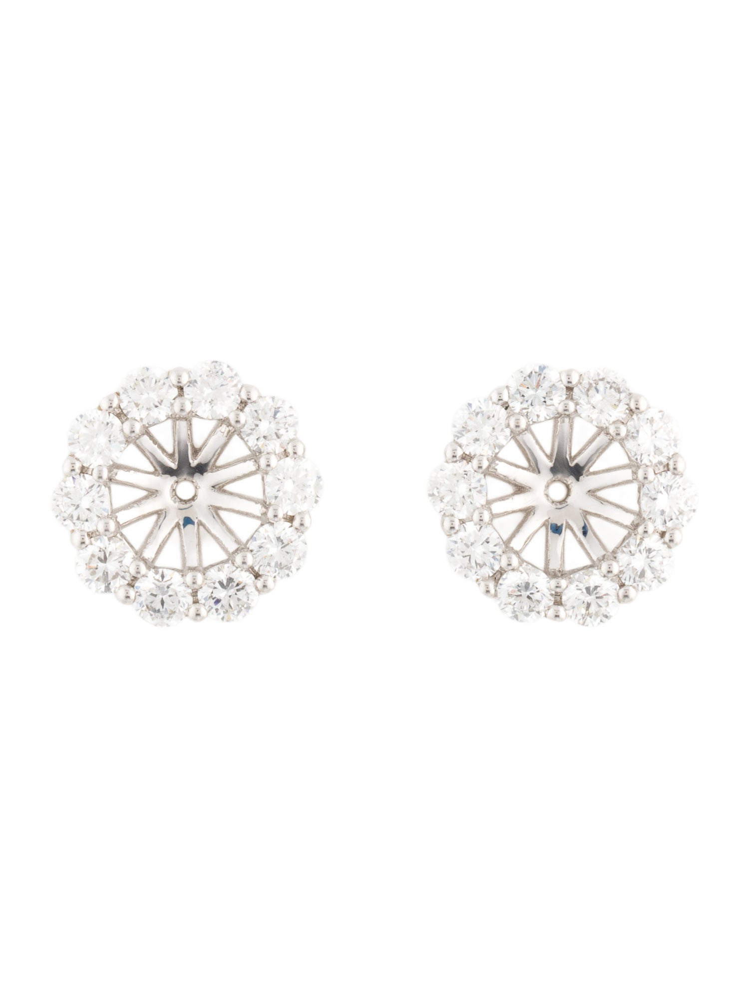 Earrings 18K 1.80ctw Diamond Earring Jackets
