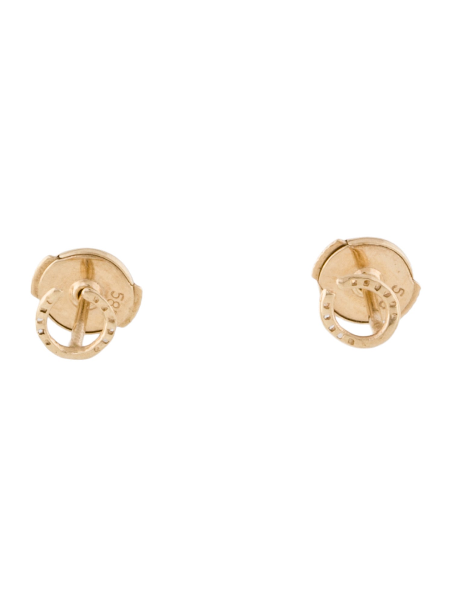 Earrings 14K Horseshoe Stud Earrings