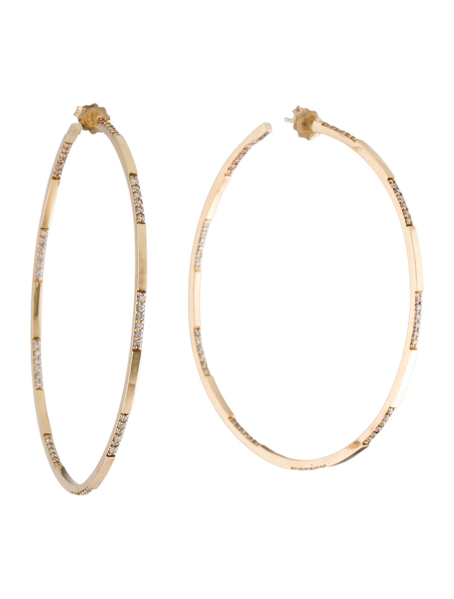 Earrings 14K 1.07ctw Diamond Hoop Earrings
