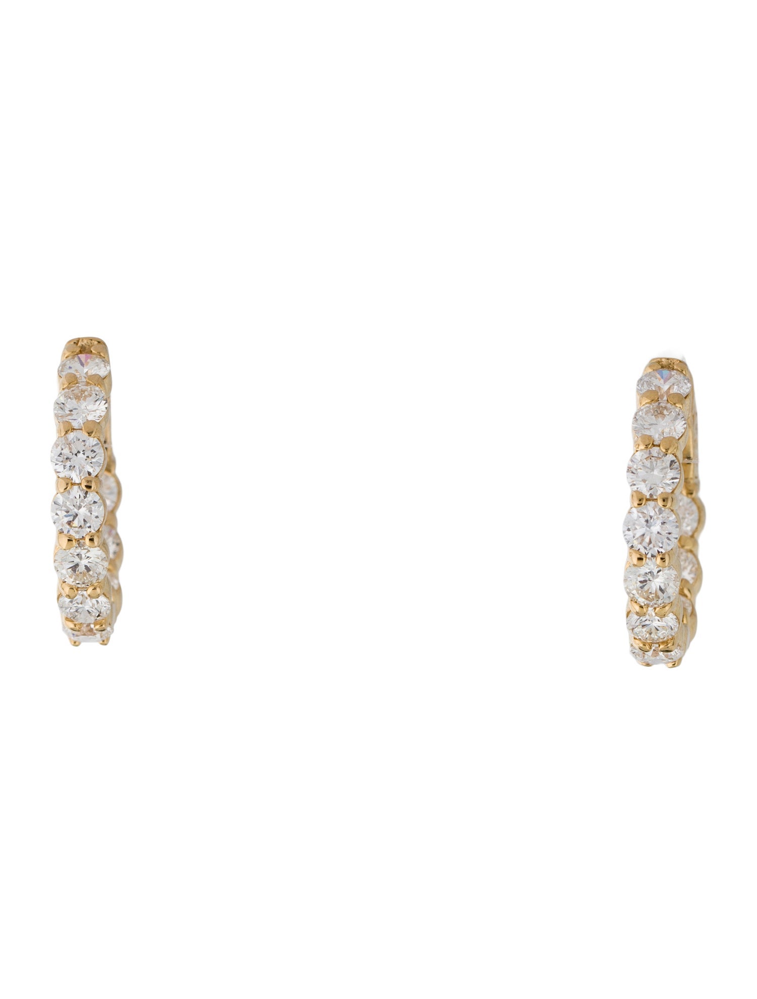 Earrings 18K 4.00ctw Diamond Inside-Out Hoop Earrings