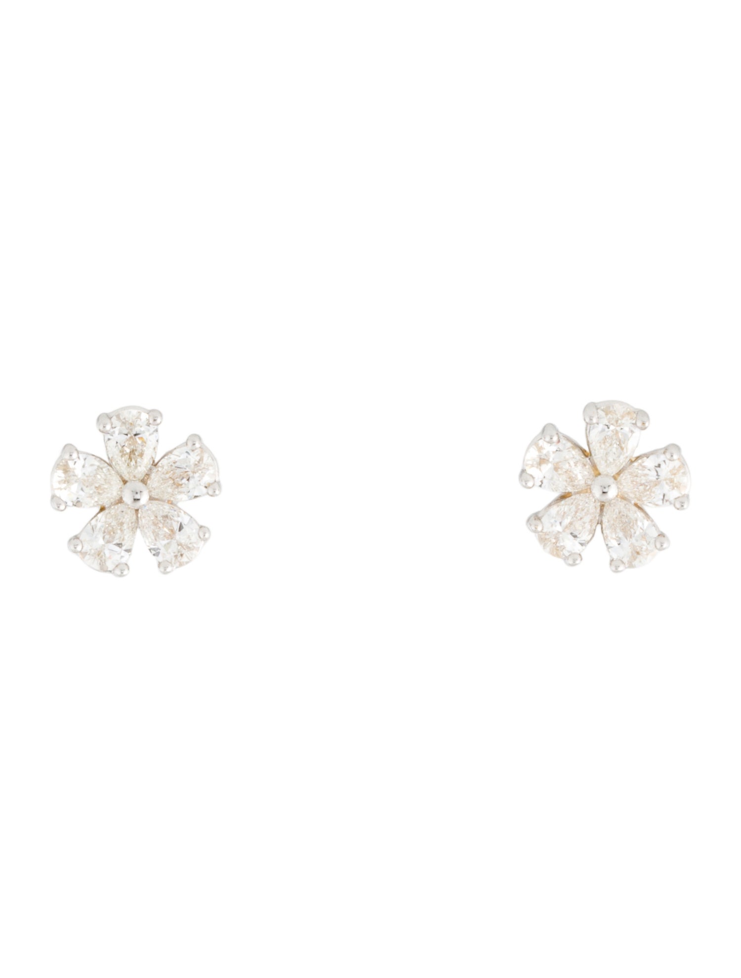 Earrings 14K 1.30ctw Lab-Grown Diamond Flower Stud Earrings