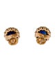 Earrings 14K 2.70ctw Unheated Sapphire & 1.44ctw Diamond Stud Earrings