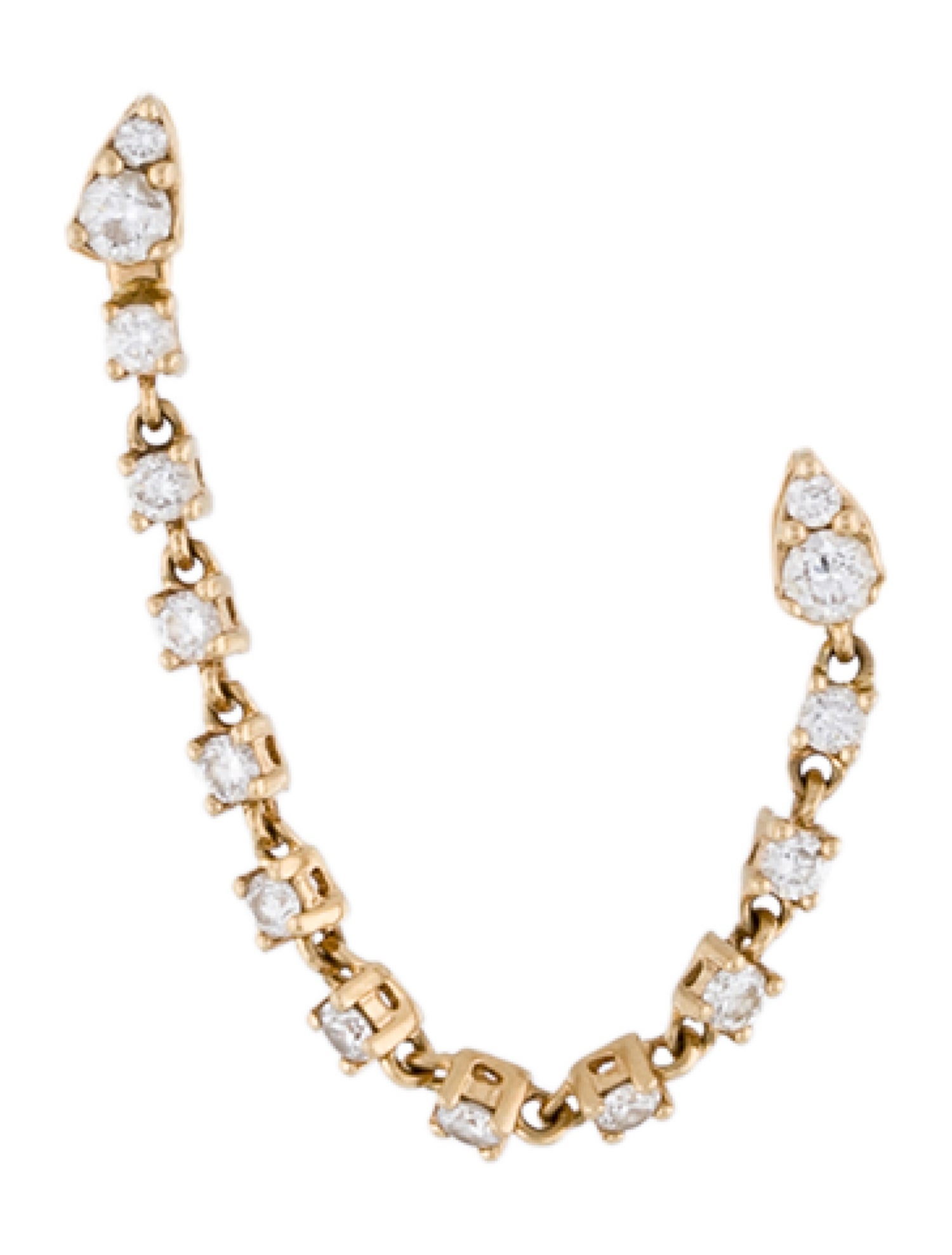 Earrings 14K Diamond Single Ear Climber