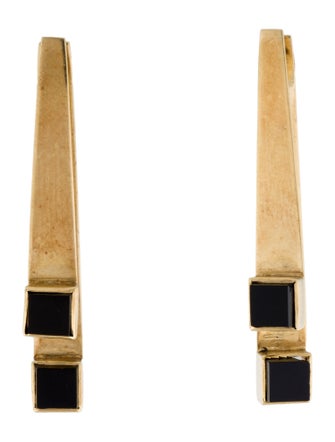 Earrings 18K Onyx Drop Earrings