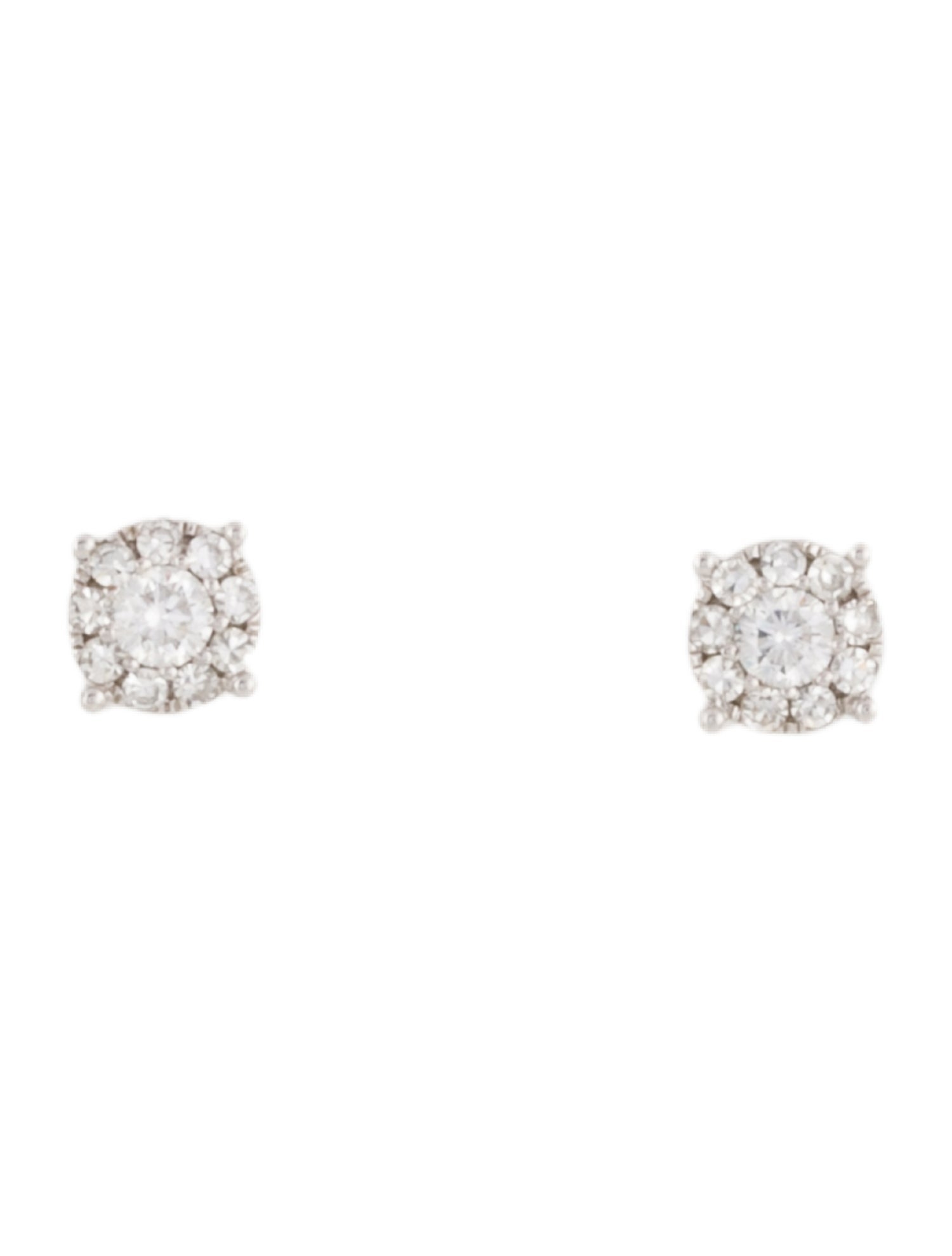 Earrings 18K Diamond Cluster Stud