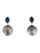 Earrings 14K Pearl & Opal Drop Earrings