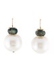 Earrings 14K Pearl & Sapphire Drop Earrings
