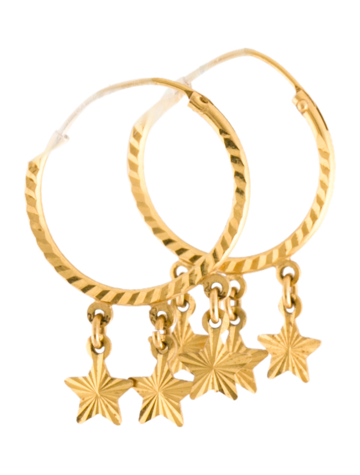 Earrings 21K Star Chandelier