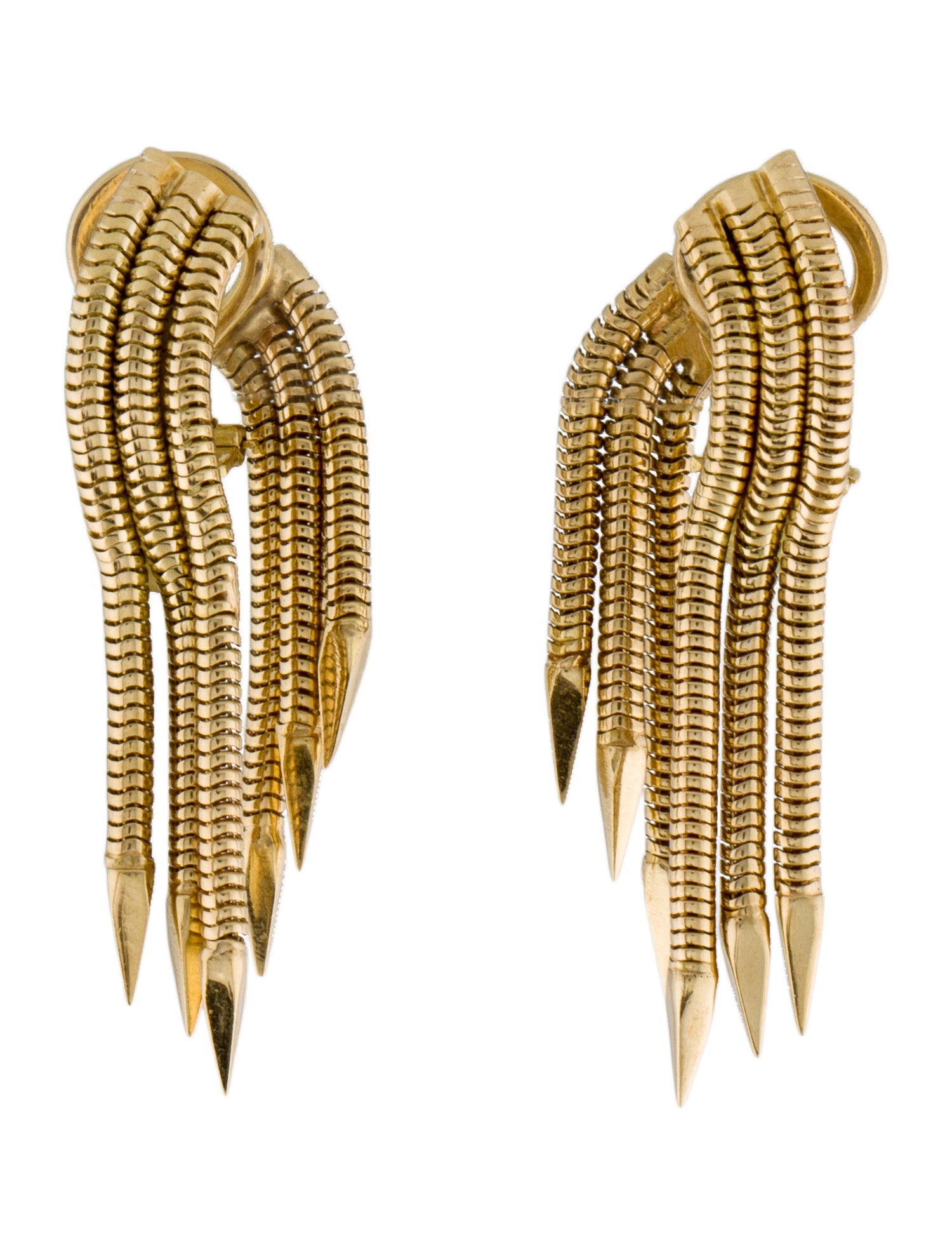 Earrings 18K Snake Chain Drop Earrings